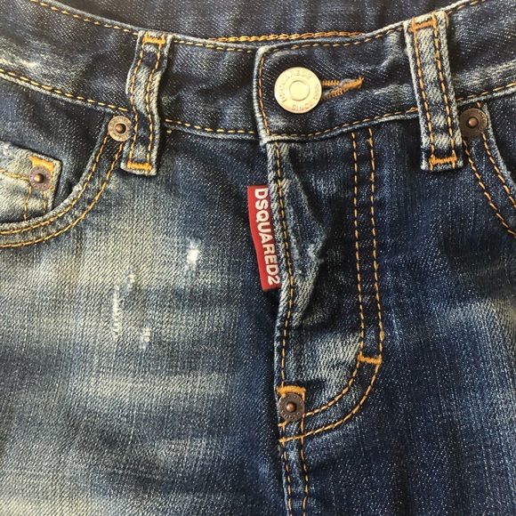 Dsquared2 Cropped jeans Embroidery + Long sleeve shirt. Girls Size 10 - Picture 8 of 16